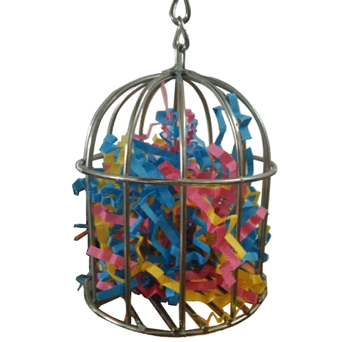 Small Stainless Steel Cage Treat Feeder - 5" x 3" x 3"