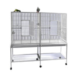 Extra Large Double Flight Bird Cage with Divider- 64" X 21" X 65"