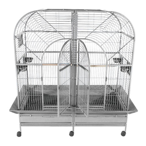 Extra Large Double Macaw Bird Cage with Removable Divider- 64" X 32" X 74"