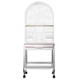 Small Opening Dome Top Bird Cage, Plastic Base, Metal Stand That Separates  - 22" X 17" X 58"