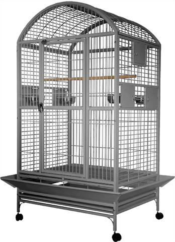 Stainless Steel - Extra Large Dome Top Bird Cage - 36" X 28" X 65"